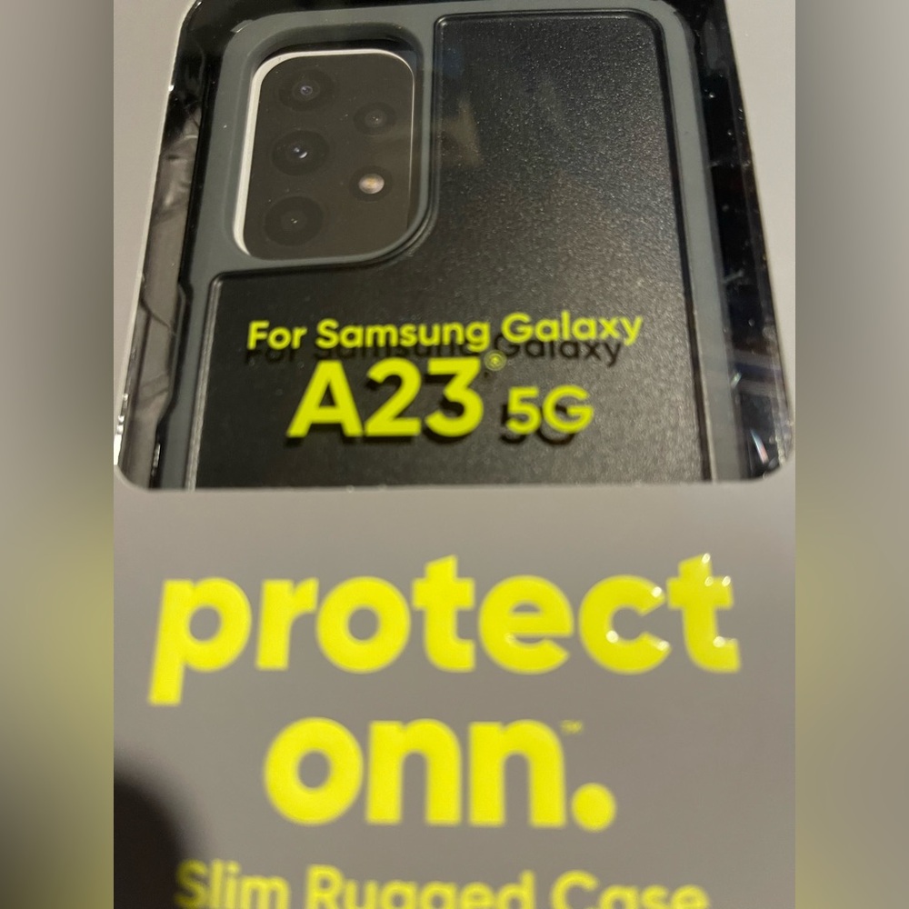 Protect onn. Black Slim Rugged Cell Case Samsung Galaxy A23 5G NEW